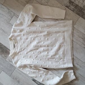 Who What Wear Women's Small Creamy White Sweater Bobble